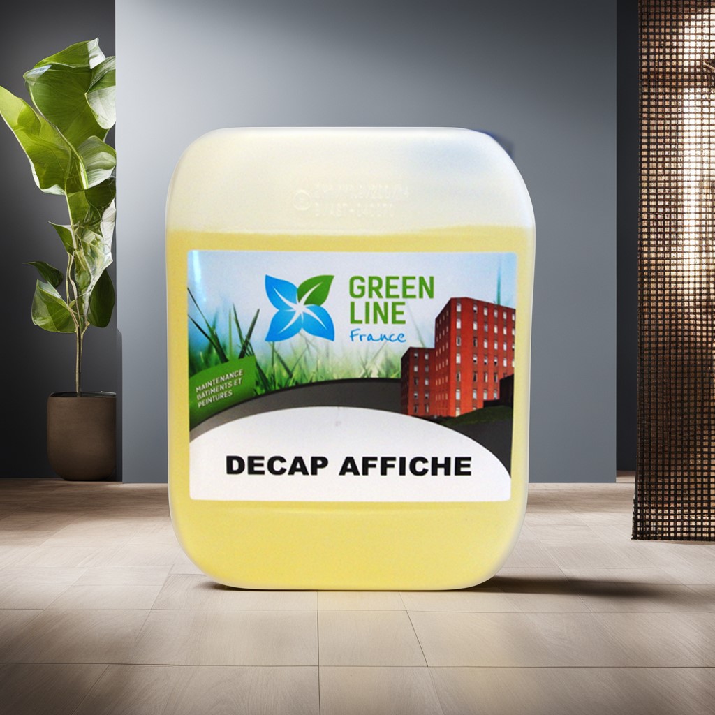 DÉCAP AFFICHES 5L – DÉSINCRUSTANT PAPIERS PEINTS, AFFICHES, VERNIS, COLLES ET ENCRES