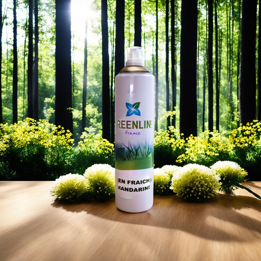 GREEN FRAICHEUR MANDARINE 600ML – DÉSODORISANT ATMOSPHÈRIQUE SÉCURITAIRE ET NON TOXIQUE