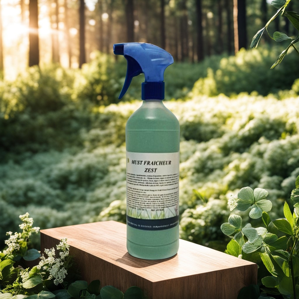 MUST FRAÎCHEUR ZEST PULVERISATEUR 1L – DÉSODORISANT-DÉGRAISSANT DESTRUCTEUR D’ODEUR