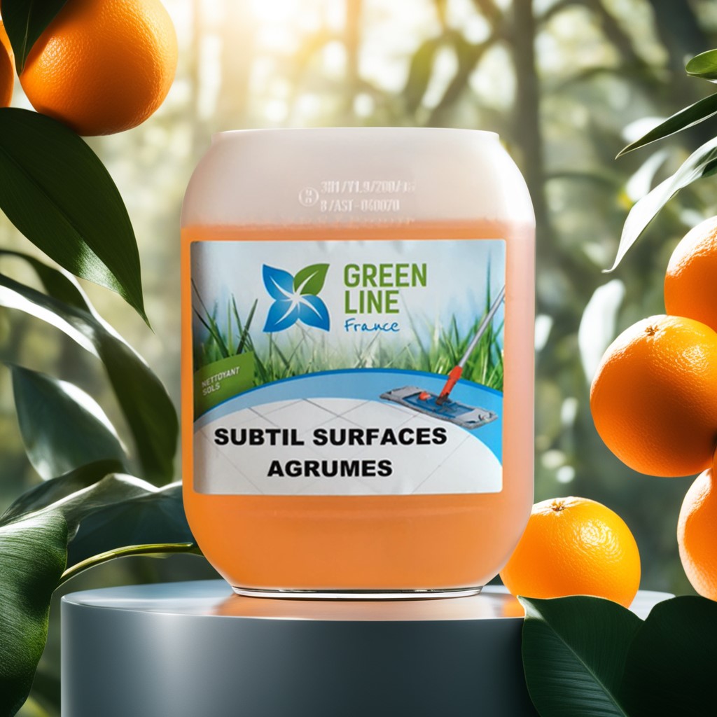SUBTIL SURFACES AGRUMES 5L – NETTOYANT 3D (DÉTERGENT, DÉSINFECTANT, DÉSODORISANT) SOLS ET SURFACES